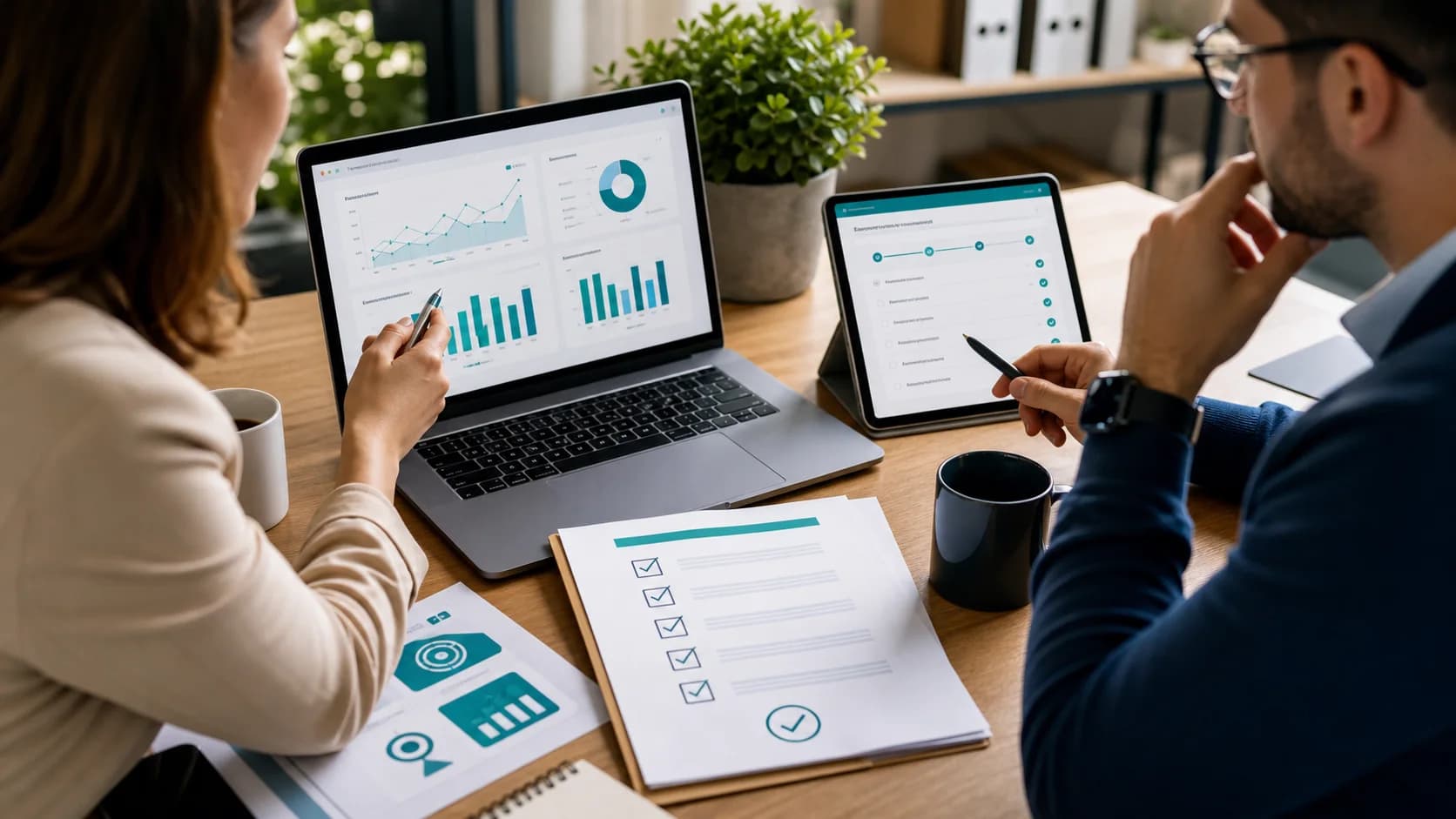 Marketing és IT csapat hírlevélküldési beállításokat és domain reputációt tervez