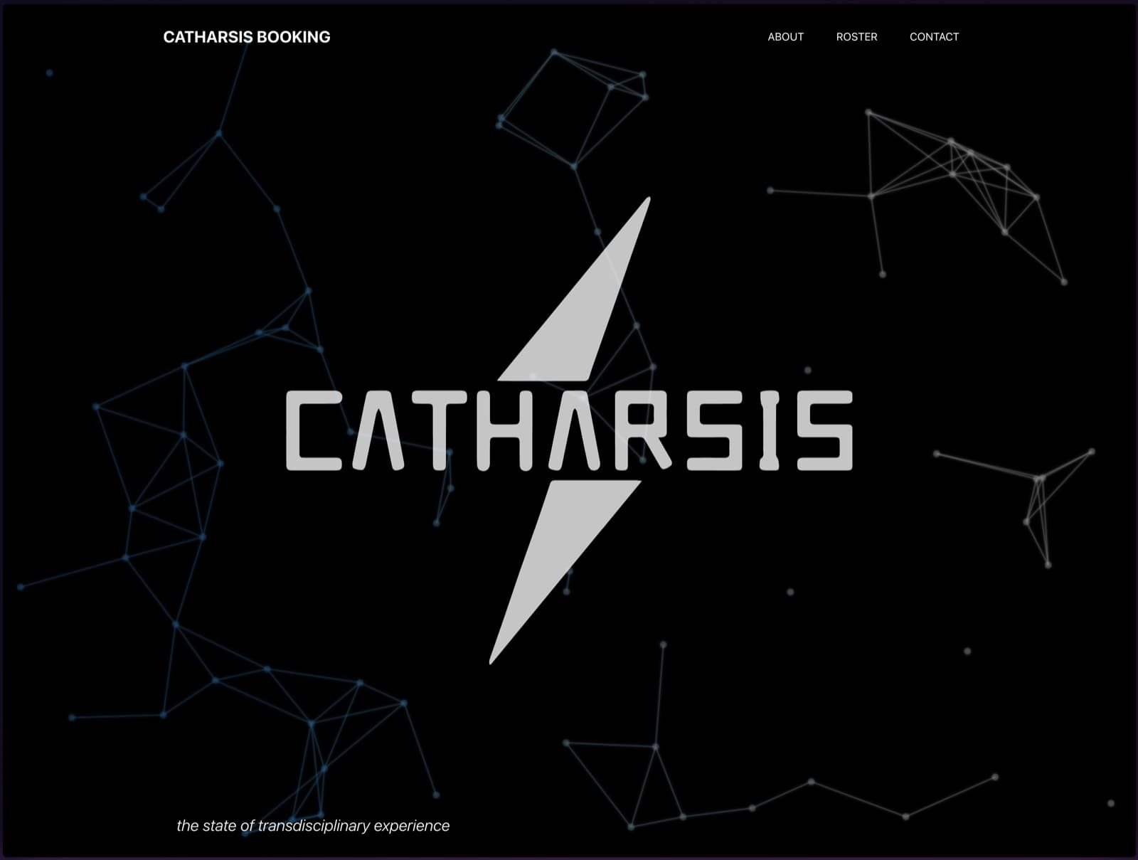 Catharsis Booking nyitóképernyő