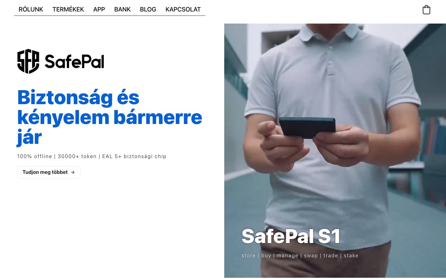 SafePal Wallet nyitóképernyő