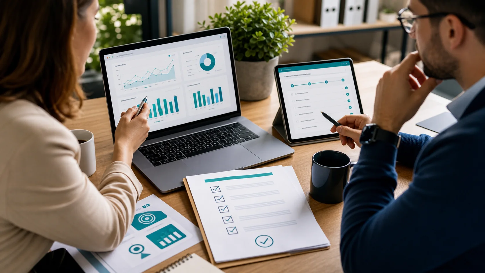 Marketing és IT csapat hírlevélküldési beállításokat és domain reputációt tervez