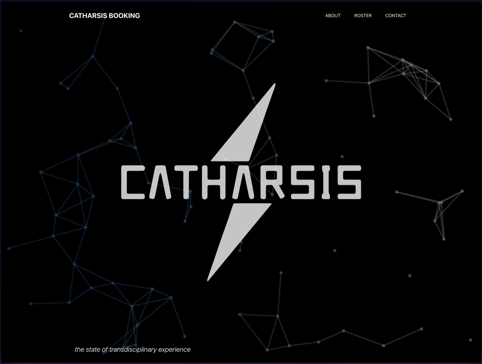 Catharsis Booking nyitóképernyő