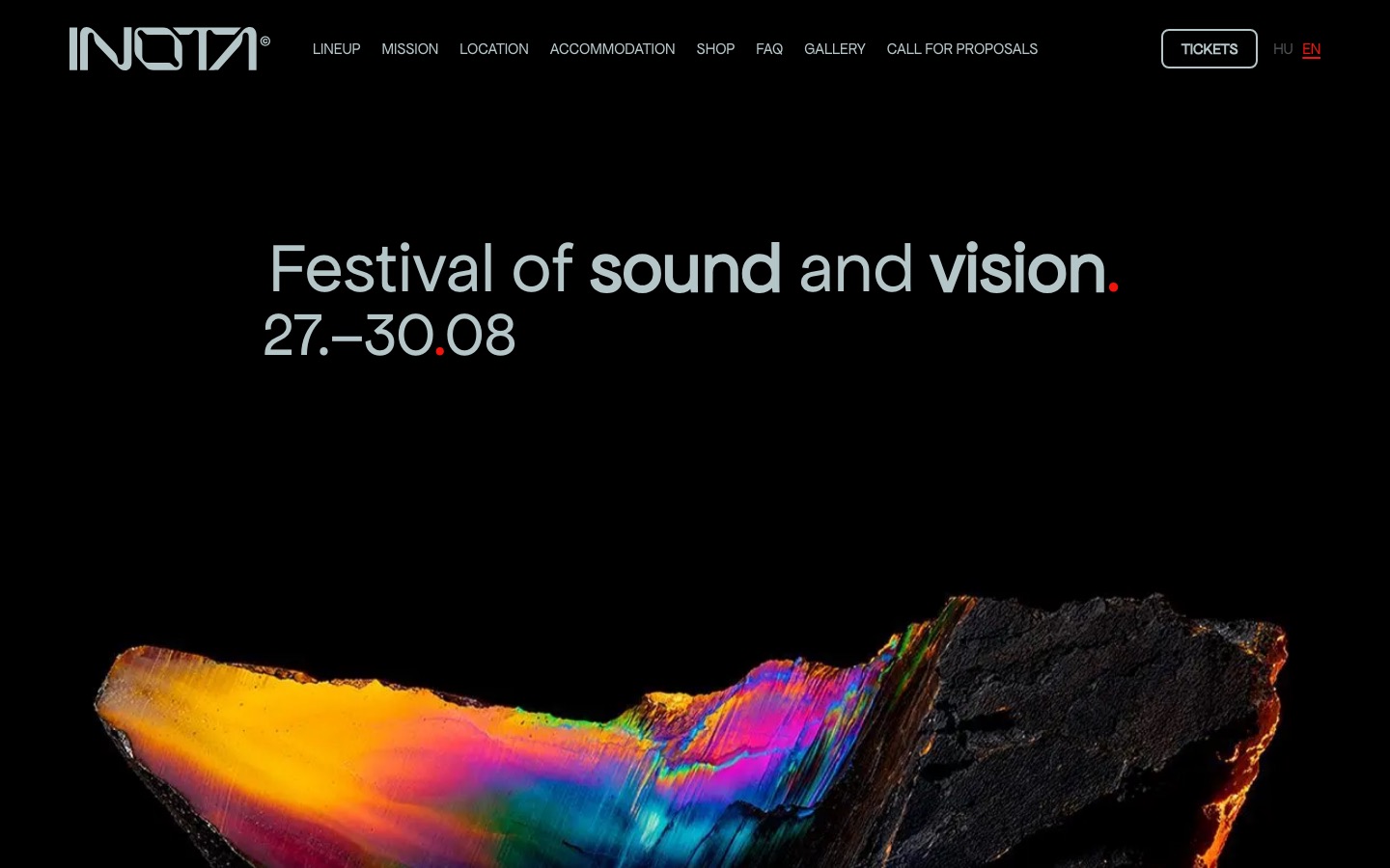 Inota Festival nyitóképernyő