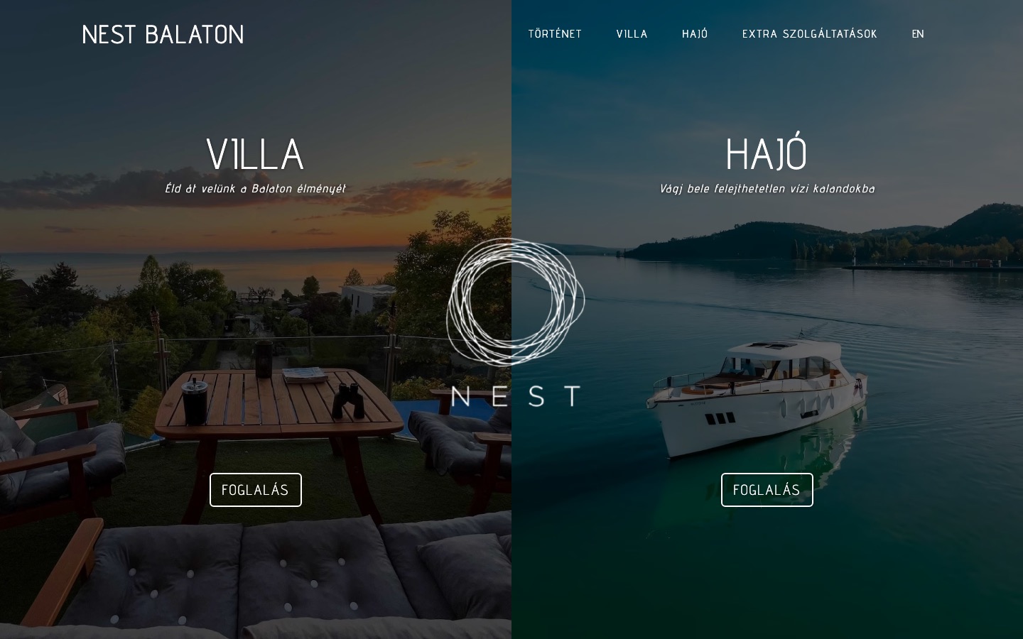 Nest Balaton nyitóképernyő